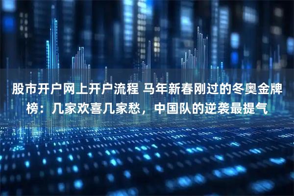 股市开户网上开户流程 马年新春刚过的冬奥金牌榜：几家欢喜几家愁，中国队的逆袭最提气